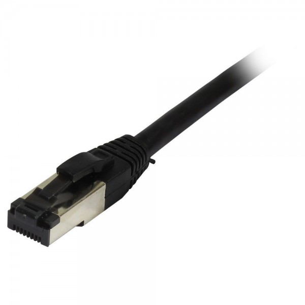 Patchkabel RJ45, CAT8.1 2000Mhz, 1.0m, schwarz, S-STP(S/FTP), TPE/LSZH(SuperFlex), AWG26, Synergy 21