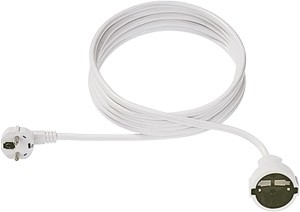 Bachmann Kabel, Verlängerung, Dose(CEE7)-&gt;Stecker(CEE7), 10m, weiss,