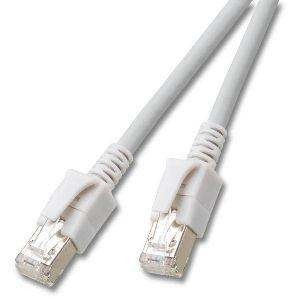 Patchkabel RJ45, CAT6A 500Mhz, 10m, weiss; S-STP(S/FTP); VC LED in den Steckern!,