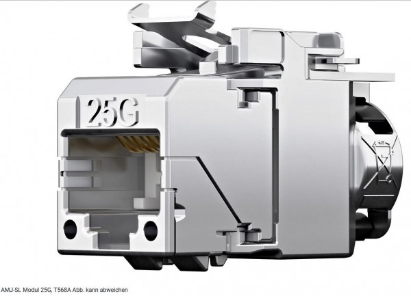 Telegärtner Modul, AMJ-SL 25G, 25GBASE-T, TP/LSA, Snap-In, 12-Pack, (Keystone), T568B,