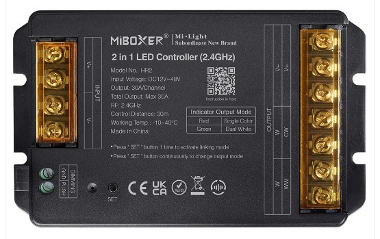MiBoxer HR2 LED Controller 2in1 DC12~48V 2.4G HP 30A