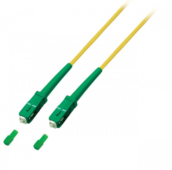LWL-1-Faser-Patchk. 2mtr.SC(APC8Grad) - SC(APC8Grad), 9/125u,Schrägschliff, simplex