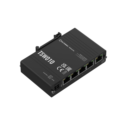 Teltonika · Switch · TSW010 · 5 Port 10/100 Industrial unmanaged Switch