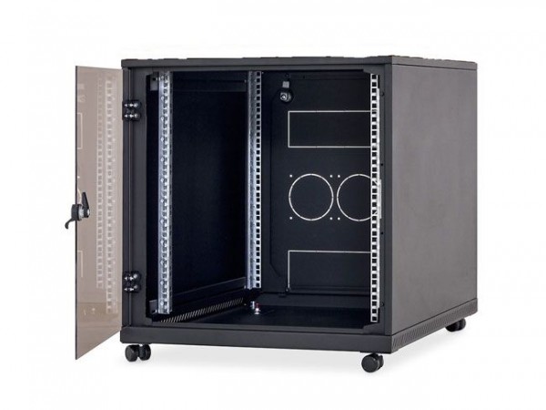 Triton 19&quot;Schrank 12HE, B600/T 900, Lichtgrau, incl.Rollen,