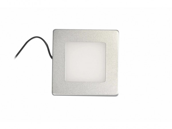 Synergy 21 Downlight Square / 4000K Silber / 12V / 76 x 76 x 10mm Möbelleuchte mit AMP Stecker