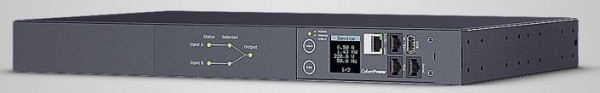 CyberPower PDU ATS, Switched MBO, 230V/16A, 1HE, 8xC13/2xC19 Ausgang, 2xC20 Eingang,