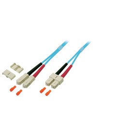 LWL-2-Faser-Patchk. 0,5mtr.SC-SC, 50/125um, OM3, AD=3mm,