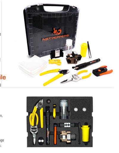 NetPeppers LWL Glasfaser, Werkzeugkoffer/INSTALLATIONSKIT, *mit Cleaver*