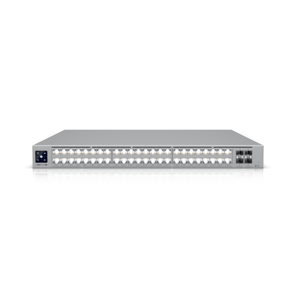 Ubiquiti Switch full managed Layer3 52 Port • 16x 2,5 GbE • 32x 10 GbE • PoE Budget 1080W • 48x PoE+++ • 4x SFP28 • 19" • UniFi • USW-Pro-XG-48-PoE
