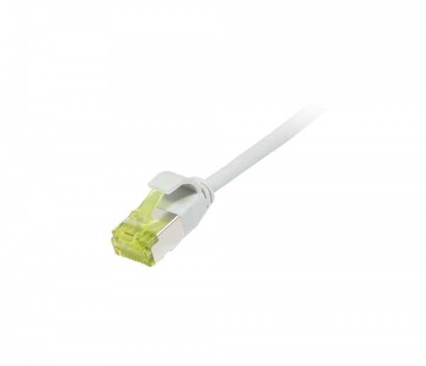 Patchkabel RJ45, CAT6A 500Mhz, 7.5m, grau, U/FTP, slimline rund d=3,8mm, TPE/LSZH(Superflex), AWG32, mit CAT7 Rohkabel, Synergy 21