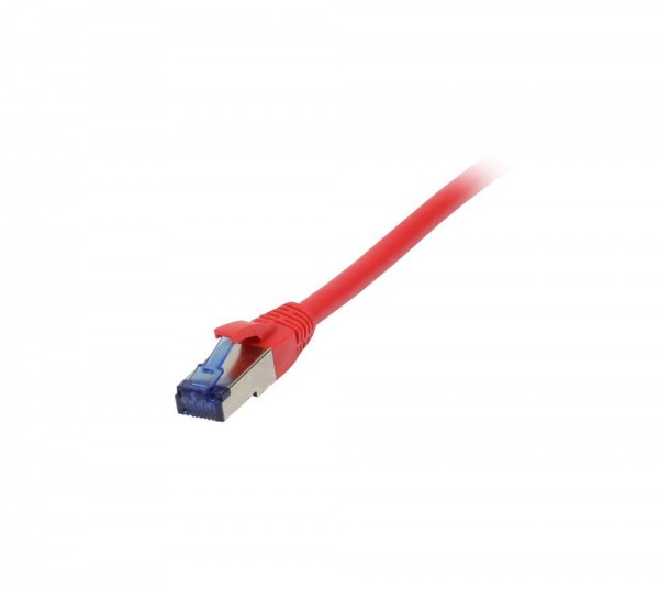 Patchkabel RJ45, CAT6A 500Mhz, 10m, rot, S-STP(S/FTP), TPE/LSZH(Superflex), AWG26, Synergy 21
