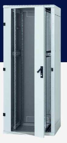 Triton 19&quot;Schrank 42HE, B800/T 600, Lichtgrau, bis 800Kg, Glastür,