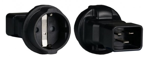 Netzkabel 230V Adapter C20-Stecker -> CEE7/7-Buchse