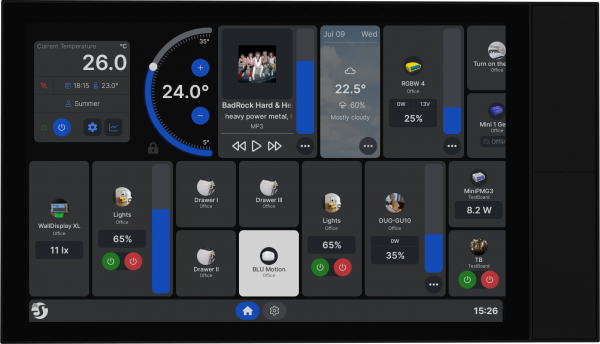 Shelly · Unterputz · "Wall Display XL Black" · Steuerzentrale · 10,1" · WLAN · BT · schwarz