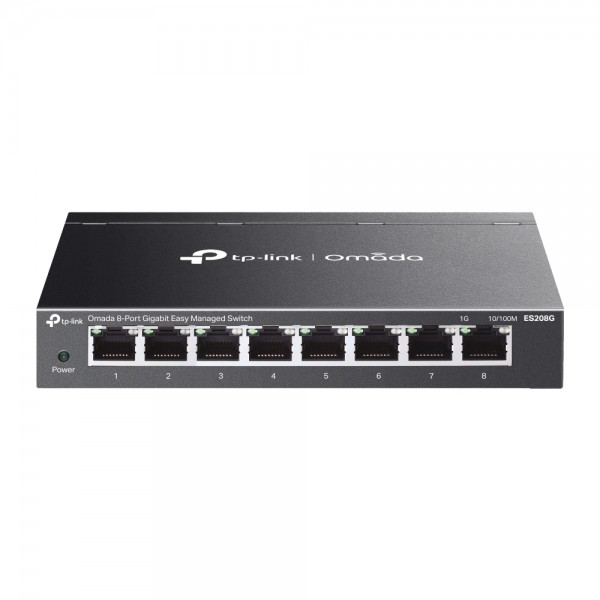 TP-Link Switch easy managed 8 Port • 8x 1 GbE • Lüfterlos, Omada • ES208G