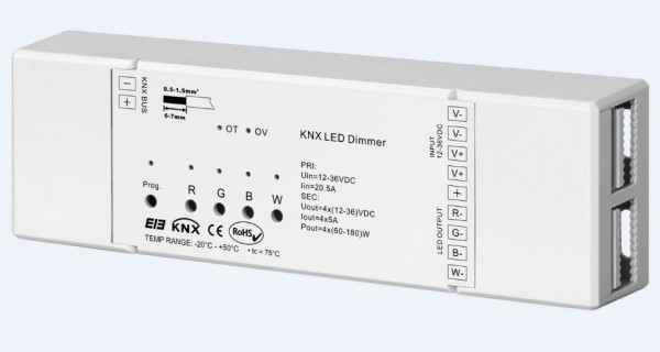 Synergy 21 LED Serie EOS 08 KNX Controller Dimmer 4*5A + dynamic color effects