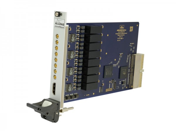 ALLDAQ ADQ-618-PXI / PXI-D/A-Karte mit 8 potentialfreien Spannungsausgängen, Bereich: ±10 V, 16 bit D/A bis 500 kS/s, ext. Trigger, 8 Digital-