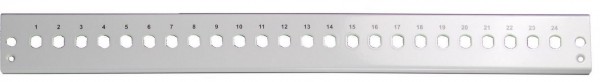 LWL-Patchpanel, zbh. Frontblende ST/FC (D-hole) 24x, ohne Kupplungen, schwarz,