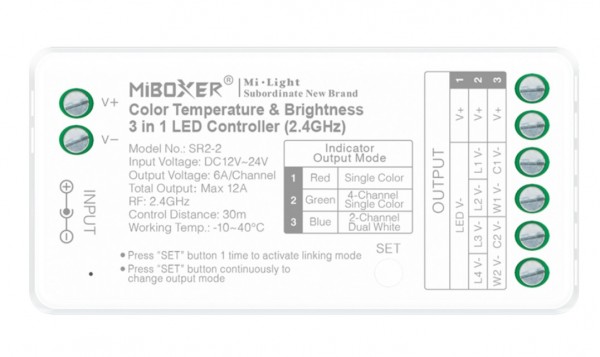 Synergy 21 LED Controller 3in1 (Single+CCT) DC12/24V *Milight/Miboxer*