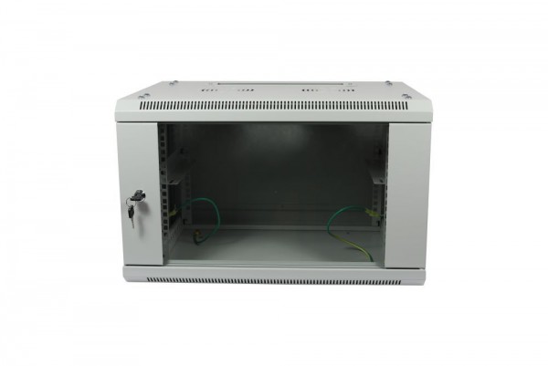 ALLNET 19"Wandgehäuse, 12HE, 1-teilig, T450mm, Lichtgrau, zerlegt(Flat Pack), SMA-Serie,