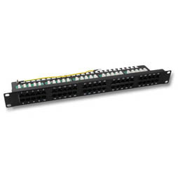 Patch Panel 50xTP, CAT3, ISDN, 19&quot;, Schwarz,