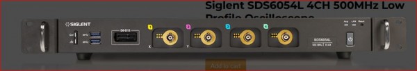 Siglent SDS6054L Digitales Speicheroszilloskop / Das SDS6054L ist ein Speicheroszilloskop bietet eine Bandbreite von 500 MHz, sowie 4 analoge Kanäle und 16 digitale Kanäle