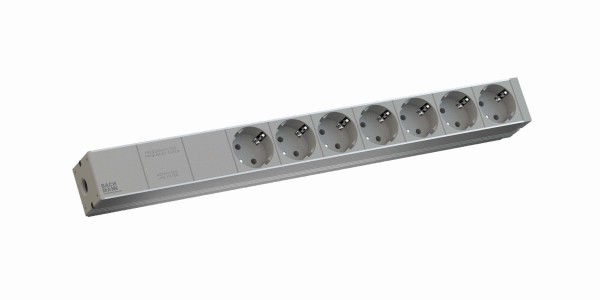 ALLNET 19&quot;zbh. Steckdosenleiste, 7xDosen(CEE7)-&gt;Stecker(CEE7), NF, Bachmann