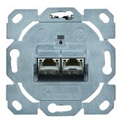 Telegärtner Modulträger,UP-Dose,f. 2xAMJ-SL-Mod.,designfähig,(Keystone), incl.2x AMJ-SL Module T568A