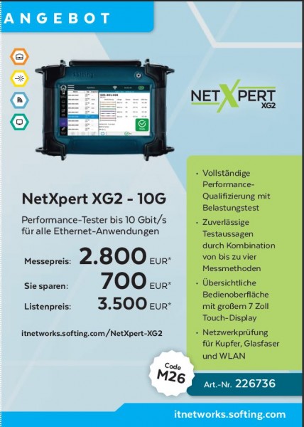 Softing, NetXpert XG2 10GBits/s, *MessePromo 08.03.26-30.03.26*,