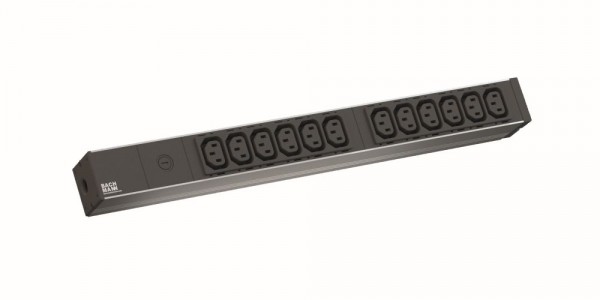 ALLNET 19&quot;zbh. Steckdosenleiste,12xKaltgeräte(C13)-&gt;Kaltgeräte(C14), Feinsicherung, Bachmann