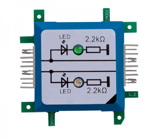ALLNET Brick?R?knowledge LED dual auf Masse grün &amp; blau Signal durchverbunden