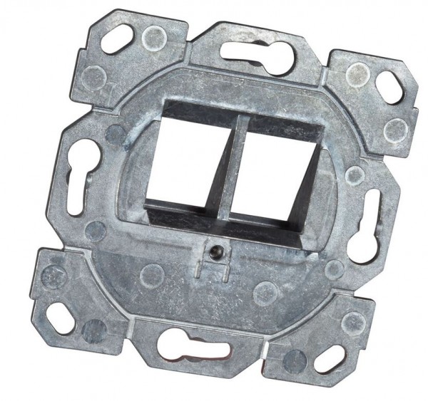 Keystone, Modulträger, UP Dosen für 2xTP-Modul; designfähig TAE, *ohne Module und Zentralplatte*