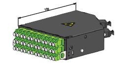 Telegärtner Baugruppenträger, HD3, zbh. FanOut-Modul 1HE 18xLC D MM Lime green OM5 -> 3xMPO/APC male,