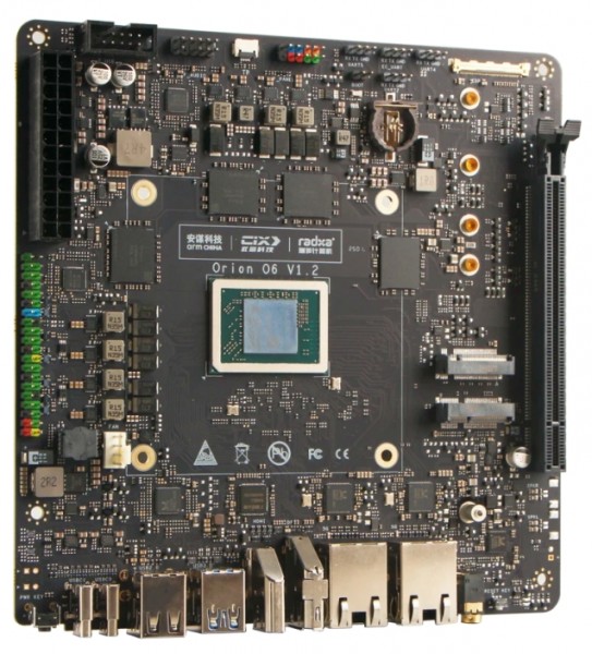 Radxa RADXA Orion O6 AI Board - 2x 5GbE Lan, 12 Cores, NPU 30Tops, Arm® Immortals G720, RS600-D16H1MOW0, 16GB RAM