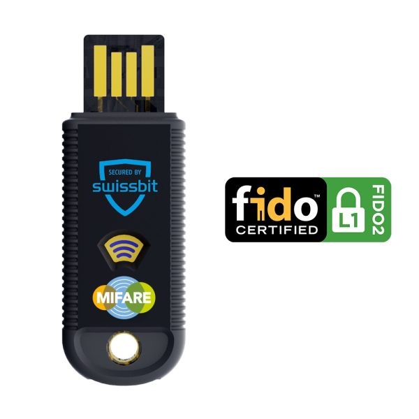 Swissbit iShield Key 1.1 FIDO2 USB-A + Mifare in Einzelverpackung