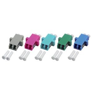 LWL-Kupplung,LC-Buchse/LC-Buchse, 50/125u Multimode, duplex, PVC, Keramikhülse, OM4