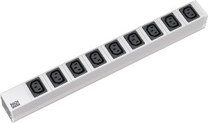 ALLNET 19&quot;zbh. Steckdosenleiste, 9xKaltgeräte(C13)-&gt;Stecker(CEE7), 1HE/19&quot;, *Bachmann*