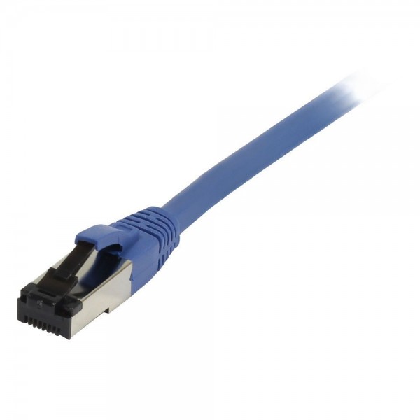 Patchkabel RJ45, CAT8.1 2000Mhz, 0.25m, blau, S-STP(S/FTP), TPE/LSZH(SuperFlex), AWG26, Synergy 21