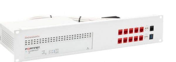 Rackmount.IT, Rack Mount Kit for Fortinet, FortiGate 80F-PoE/81F-PoE, UTP(ungeschirmte) Kupplung/Patchkabel, 2HE,