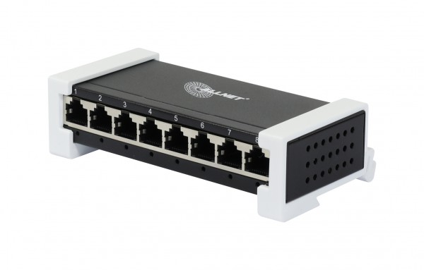 ALLNET Switch unmanaged Layer2 8 Port • 8x 1GbE • Lüfterlos • inkl. DIN-Halter
