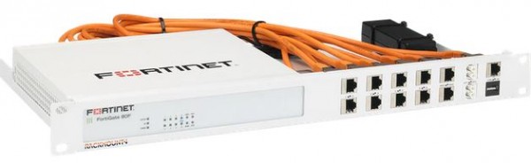 Rackmount.IT, Rack Mount Kit for Fortinet, FortiGate 80F/81F, shielded/industrialized, FTP(geschirmte) Kupplung/Patchkabel,