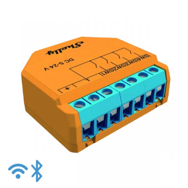 Shelly · Unterputz · "Plus i4 DC" · Szenenaktivierer · WLAN · BT