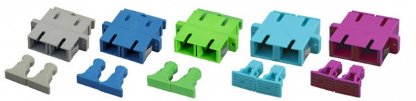 LWL-Kupplung,SC-Buchse/SC-Buchse, 9/125u Singlemode, duplex,PVC, Keramikhülse,