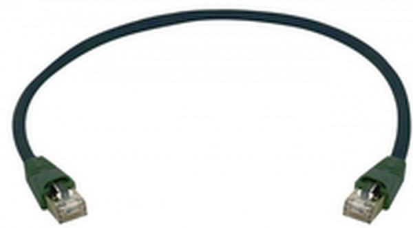 Telegärtner Patchkabel CAT6A, 7,5m, Schwarz, 500MHz, S-STP(S/FTP), PE, IP20-IP20,