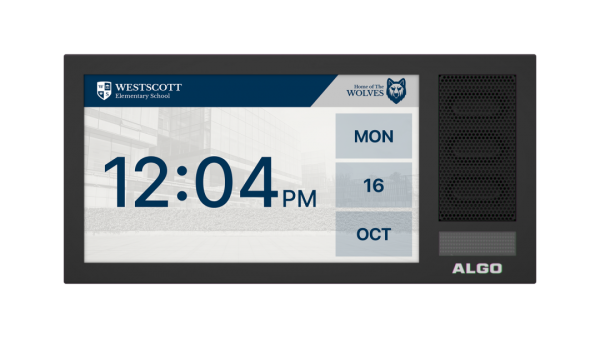 ALGO 8410 IP DIGITAL DISPLAY WITH SPEAKER - SINGLE SIDED