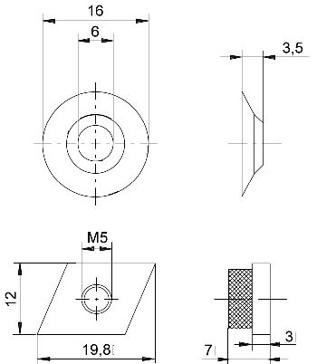 Vertiv(Knürr) zub. Montagesatz Seitenteilverschraubung