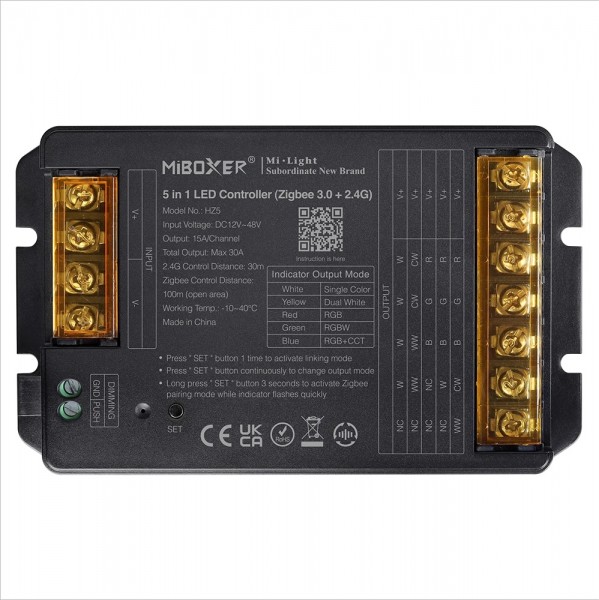 MiBoxer HZ5 LED Controller 2in1 DC12~48V Zigbee 3.0+ 2.4G HP 30A