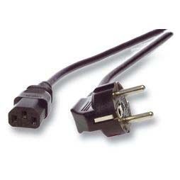 Netzkabel 230V Schutzkontakt CEE7(Stecker)->Kaltgeräte IEC-C13(Buchse), 3m,Black