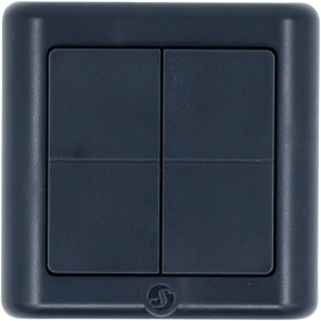 Shelly · Plug &amp; Play · "BLU Wall Switch 4 ZB DK" · Wandtaster · 4-fach · 16 Aktionen · Grau