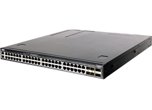 EdgeCore Switch full manged 54 Port • 48 x 1Gbe • 2x 100G QSFP28 • 4x 25G SFP28 • PoE Budget 1560W • 48x PoE BT (90w) • 19" 1 HE • Datacenter Switch • Front-to-back • EPS202 • 4630-54PE-O-AC-F